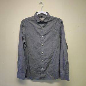 Crosby & Howard Gray Formal Button-Up Shirt in Size Medium